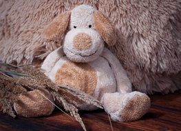 teddy bear toy on the ground in the house