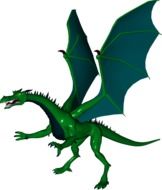 Green Dragon Fictional drawing