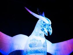 Iced Bird Of Prey as decoration