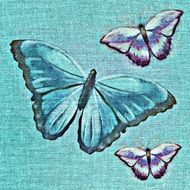 Butterflies Fabric drawing