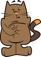 painted brown cat