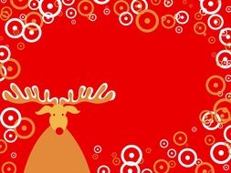 Reindeer Holidays design background border