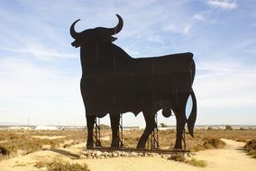 Large statue of bull