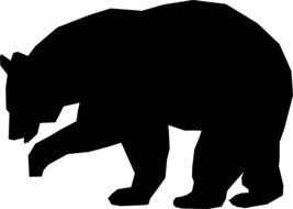 black bear silhouette drawing