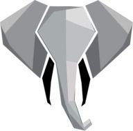 abstract image of a gray elephant
