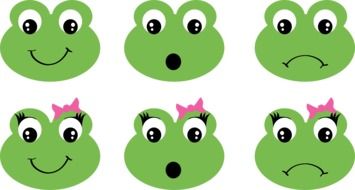 drawing of the Frog Faces