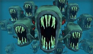 Piranhas Nightmare Fish drawing
