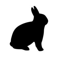 Silhouette of hare