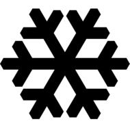 Clipart of primitive black Snowflake