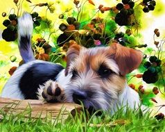 Terrier puppy clipart