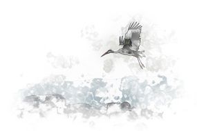 graphic image of a flying bird