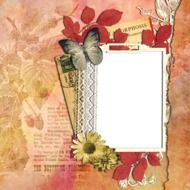 autumnal temple for scrapbooking