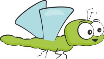 graphic image of a green dragonfly