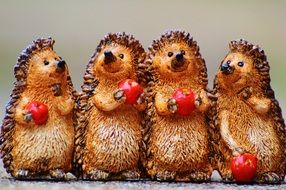 ceramic figures of hedgehogs