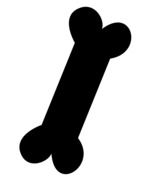 Silhouette of dog bone