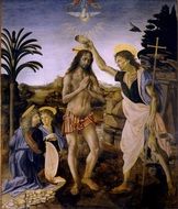 baptism of Christ as the creation of leonardo da vinci