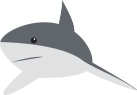 painted cartoon shark