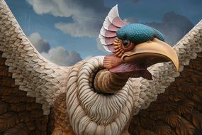 Fantasy predator Bird in sky