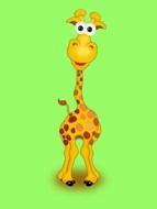 graphic image of a happy giraffe