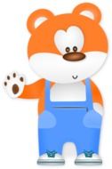 clipart of cartoon Cute waving Bear