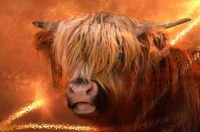 mountain long-haired bull
