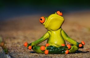 frog in lotus position