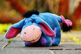 toys for children in the form of a blue donkey