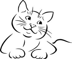 charming Cat Drawing