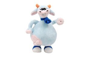 plush blue cow