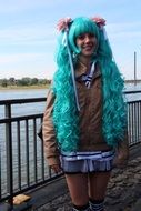 comic cosplay young woman