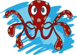 clipart of brown octopus Animal