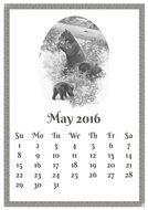 calendar with brown bears