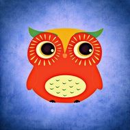 cartoon funny owl as an illustration