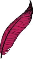 painted burgundy feather