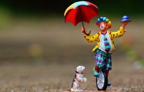 ceramic Clown and Dog