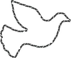 the geometric shape of a dove