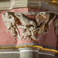 ornament on the pillar of the catholic church