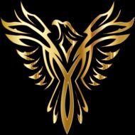 golden silhouette of a phoenix
