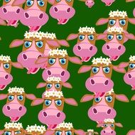 pattern with animated cows