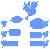 Blue Twitter clipart