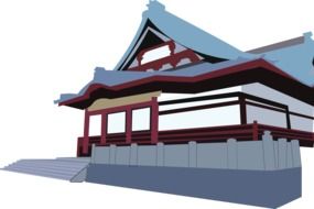 Temple Japan drawing