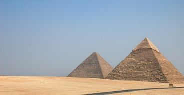 pyramids in the desert