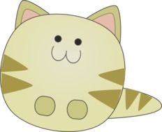 Cute fat Cartoon Cat