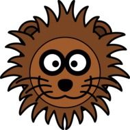 illustration with lion cub