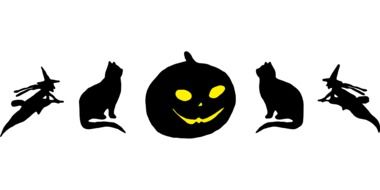 Silhouettes of the decorations for Halloween clipart