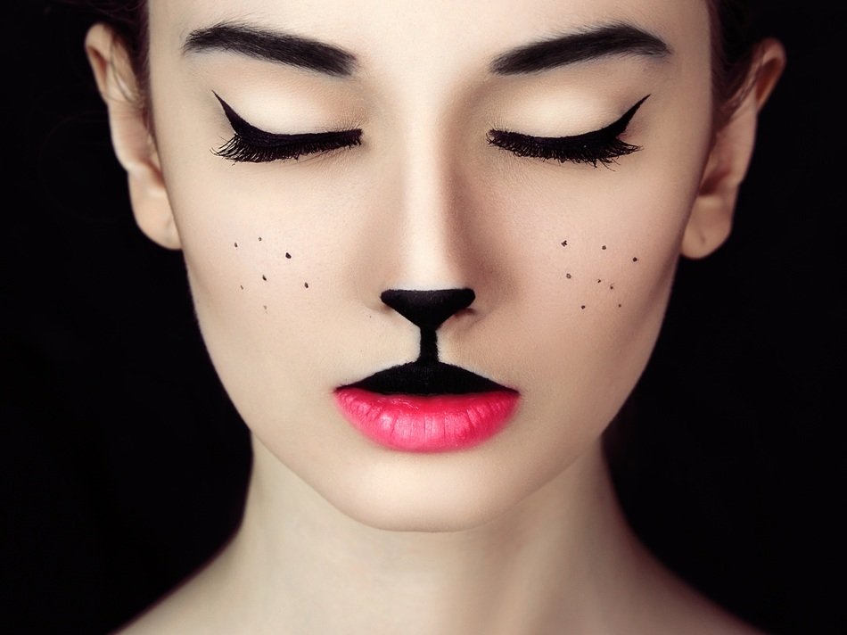 make-up in the form of a cat