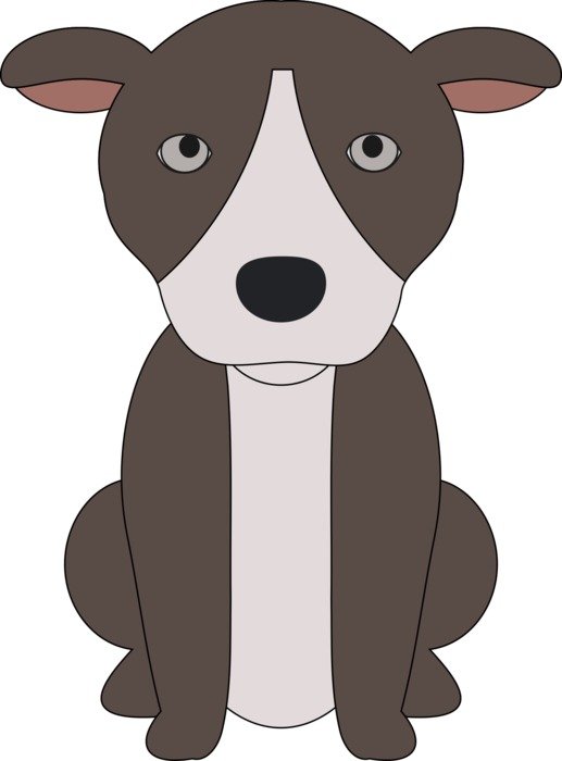 dog drawing on white background
