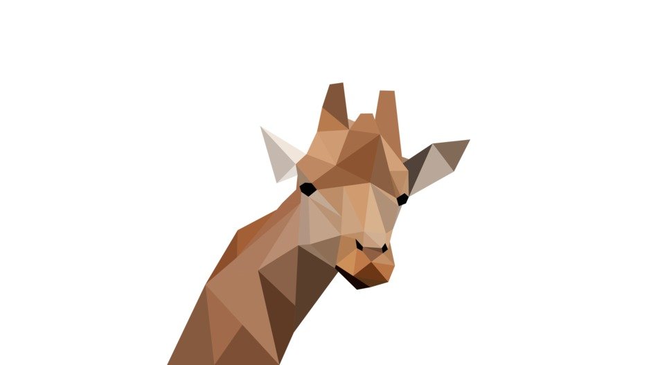 low poly modeling of giraffe image