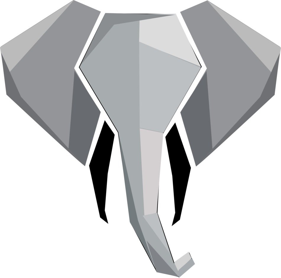 abstract image of a gray elephant