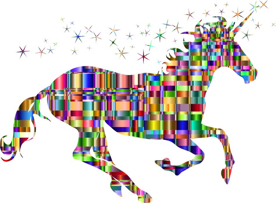 colored geometric image of the Unicorn